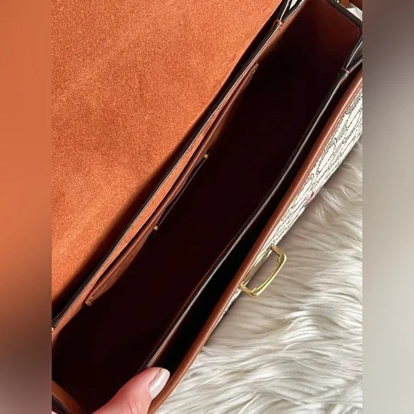 💰SOLD-C7935 - Coach Studio Shoulder Bag in Signature Jacquard with Penguin Motif - Picture 10 of 14